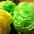 Everything you need to know about making your own coffee filter pom-pon garland, using food coloring, coffee filters, and a needle & thread. 