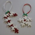 Sixth Ornament of Christmas Make cute ornaments out of a not-quite-complete puzzle.