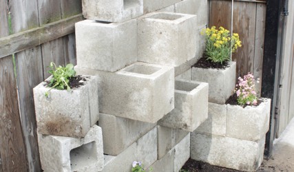 Make a totally mod planter with some 50-cent cinder blocks and a couple hours.