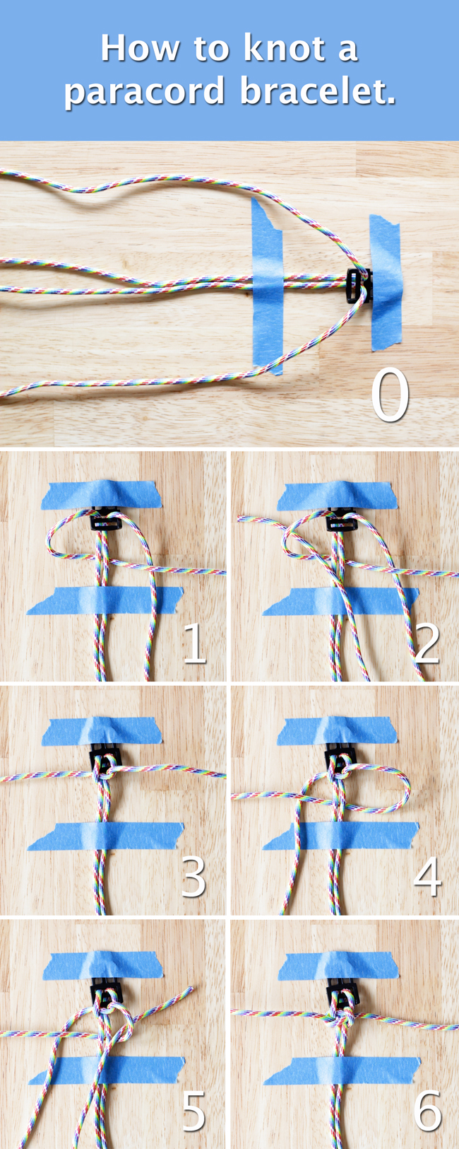How to Knot a Paracord Bracelet or Collar - Tutorial at HandsOccupied.com
