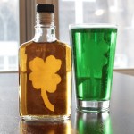 How-to: Etched Shamrock Flask & Pint Glass