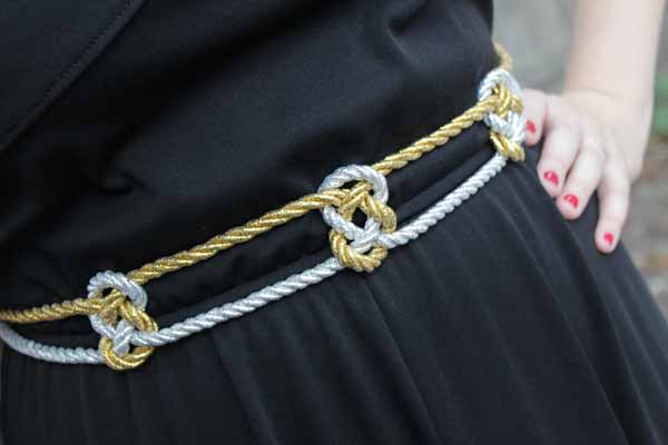 How-to: Olympics-Inspired Knotted Metallic Belt | HandsOccupied.com