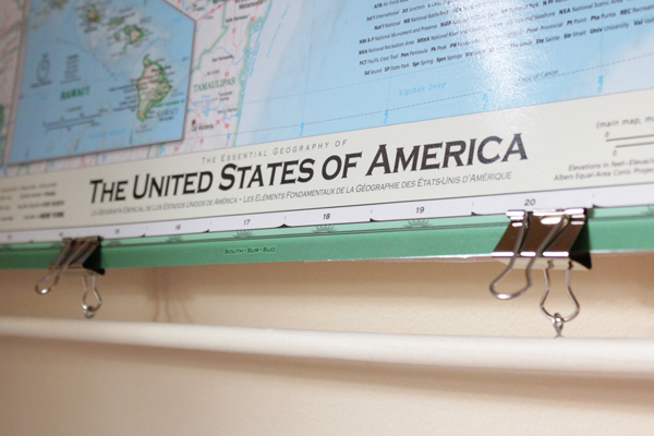How-to: Hang a Giant Map | HandsOccupied.com