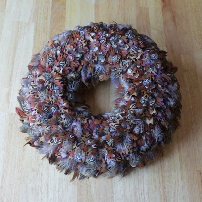 How-to: Pheasant Feather Wreath | HandsOccupied.com