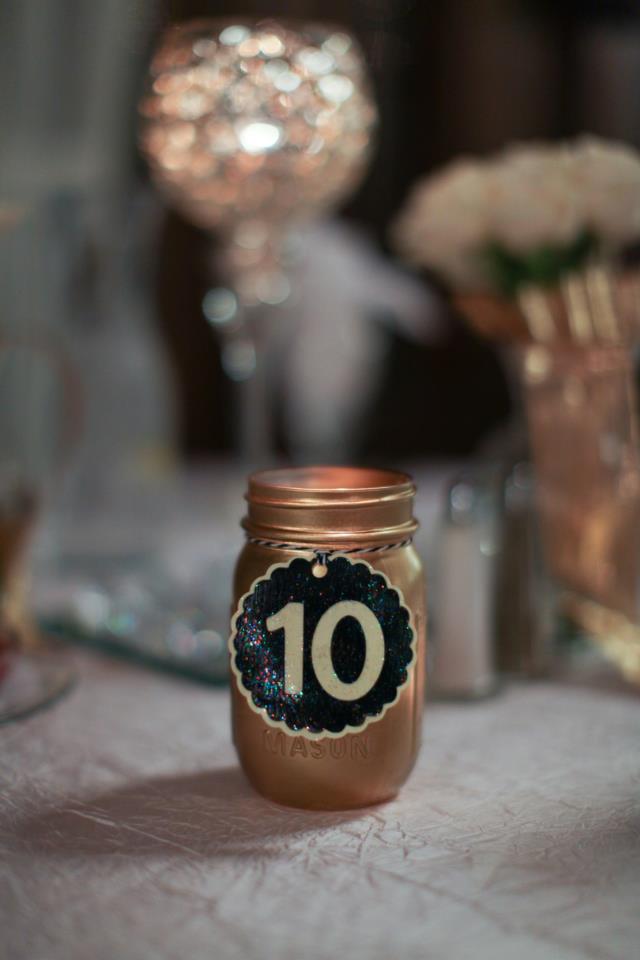 How-to: Black & Gold Wedding Table Numbers - HandsOccupied.com