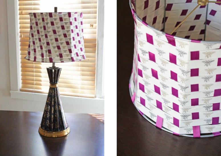 How-to: Woven Ribbon Lampshade at HandsOccupied.com