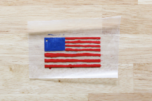 How-to: Painted Acrylic Flag Necklace - HandsOccupied.com