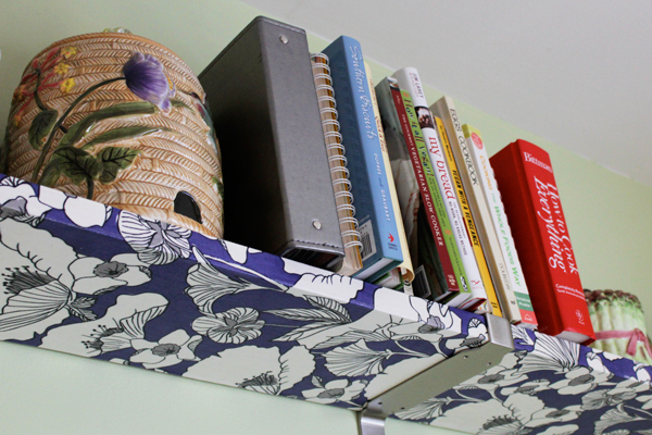 How-to: Fabric Covered Shelves at Hands Occupied