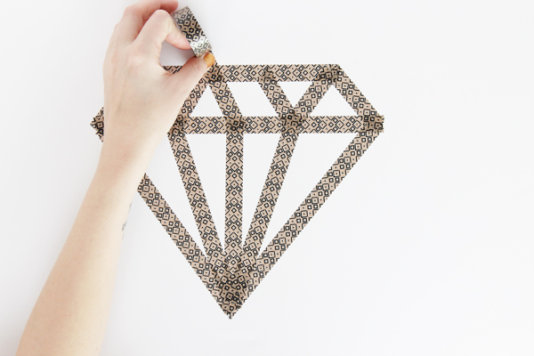 Washi Tape Diamond Wall Decor