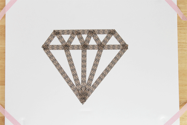 Washi Tape Diamond Wall Decor