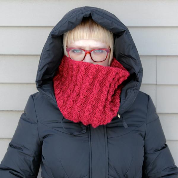 All Cables Cowl Knitting Pattern at Hands Occupied