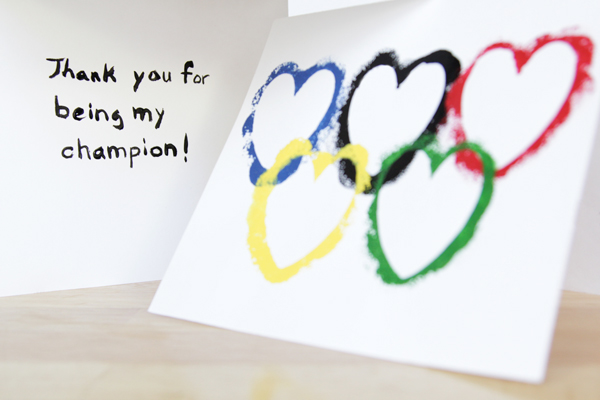 Olympic Rings Valentine - Easy Valentine's Day Card DIY Craft