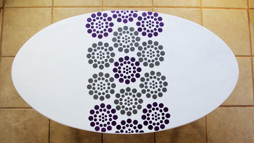 Stenciled Coffee Table Makeover