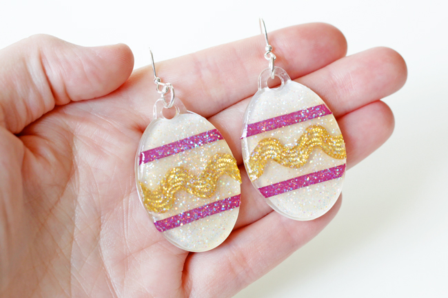 Dimensional Easter Egg Earrings DIY at Hands Occupied