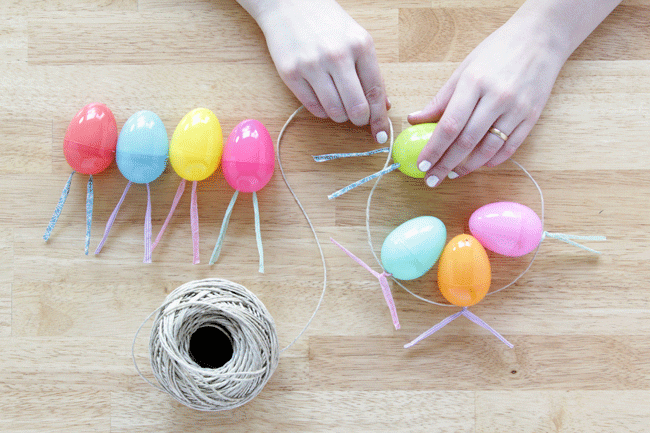 Easter Egg Garland at Hands Occupied