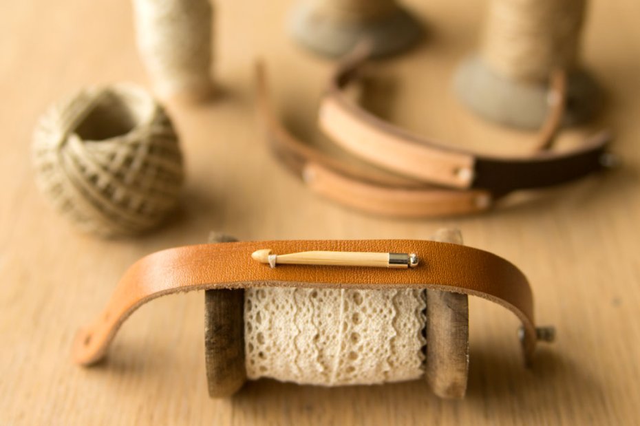 Wood Crochet Hook Bracelet - Inspiration at handsoccupied.com