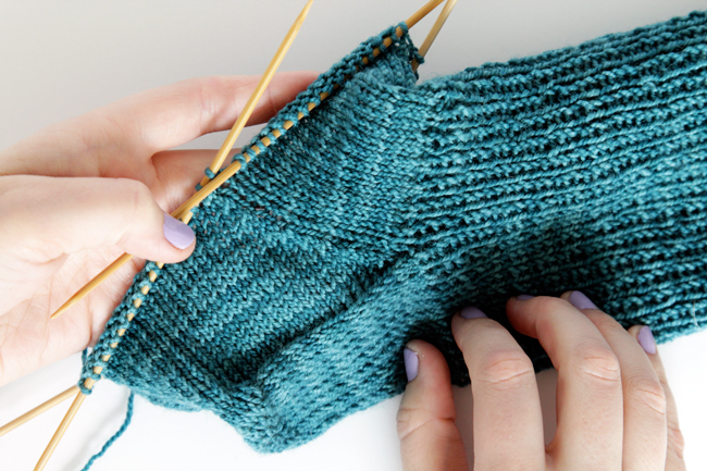 Knit Along Day 4: The Gusset at Hands Occupied