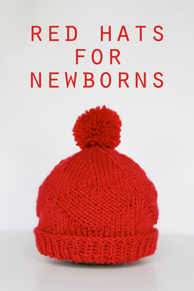 Red Hats for Newborns Pattern - free pattern for the American Heart Association's annual Little Hats Big Hearts program