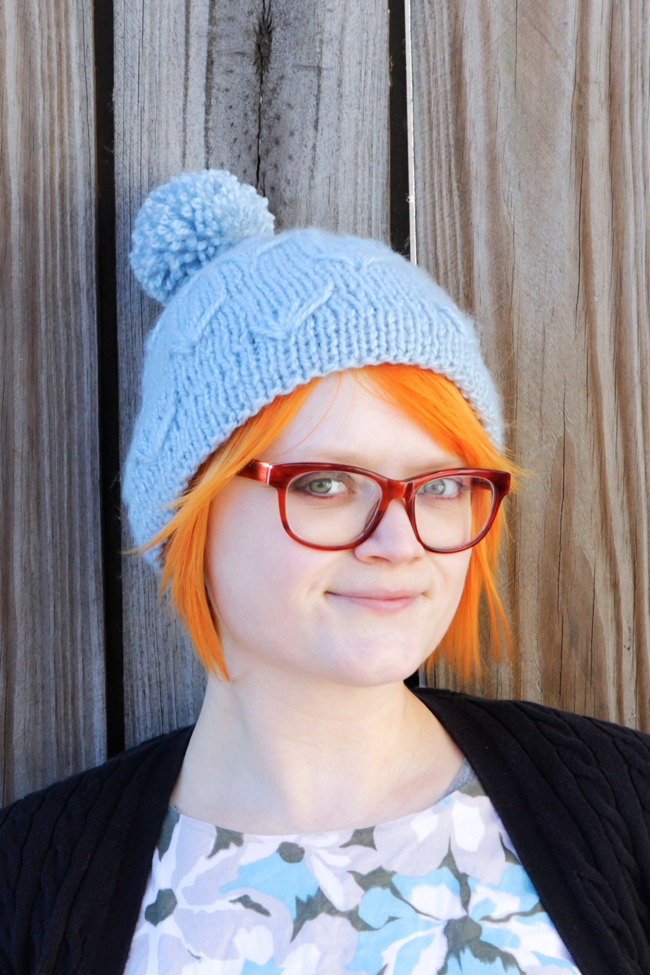 Winter Sea Stocking Cap - Get the free knitting pattern for this adorable hat at HandsOccupied.com!