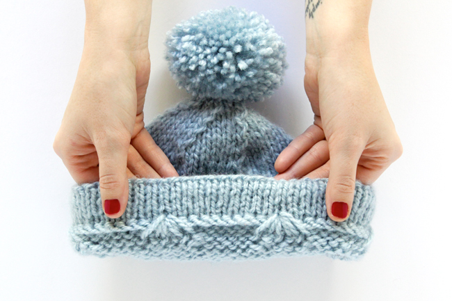 Winter Sea Stocking Cap - Get the free knitting pattern for this adorable hat at HandsOccupied.com!