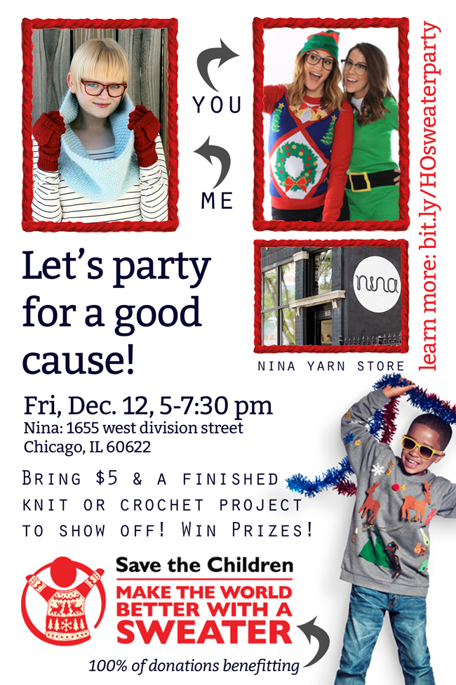 Make the World Better with a Sweater - Hands Occupied Holiday Party | handsoccupied.com