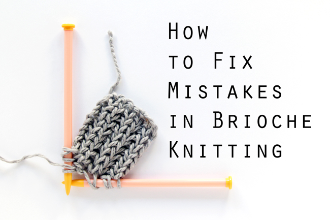 A video tutorial for how to fix mistakes in brioche knitting without having to rip out your entire project! | HandsOccupied.com