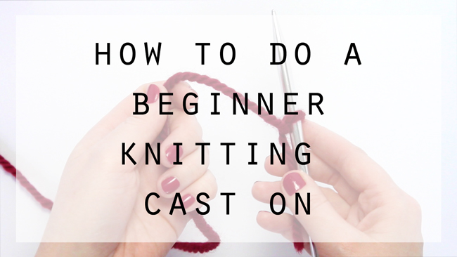 How to do a beginner knitting cast on at HandsOccupied.com