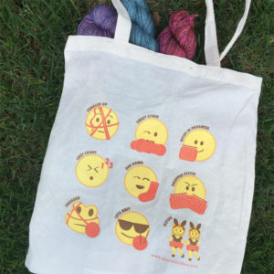 Knitting Emoji Tote from PostStitch