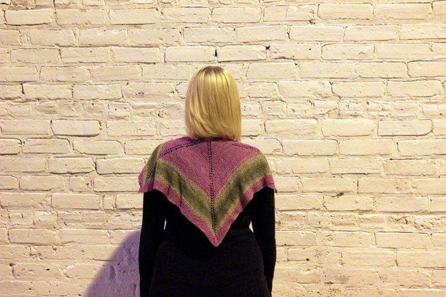 Get your hands on this fun, free & easy pattern for a square knit shawl, perfect to show off those fancy, one-skein yarns you haven't quite found the right use for!