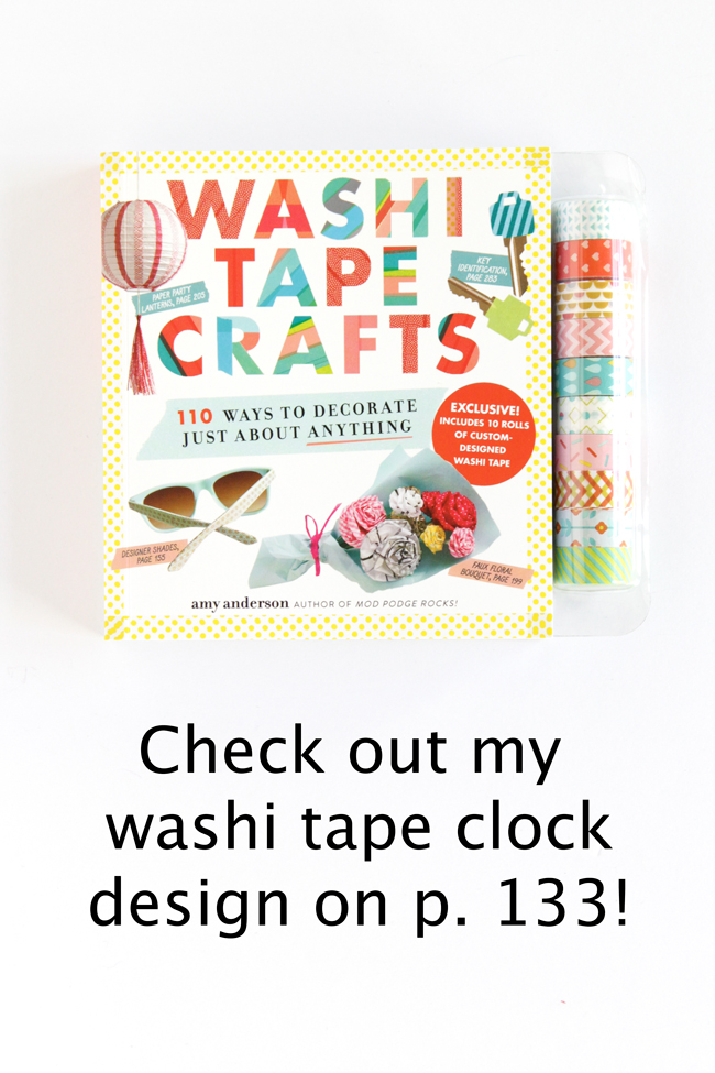 The new Washi Tape Craft Crafts book from Amy Anderson of Mod Podge Rocks is super adorable and packed with fun, easy DIYs!