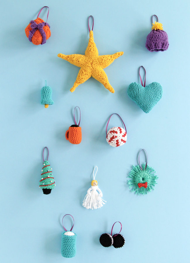 Check out the 12 ornaments of Christmas from Hands Occupied for free knitting and crochet patterns, yarn craft tutorials and clever holiday inspiration!