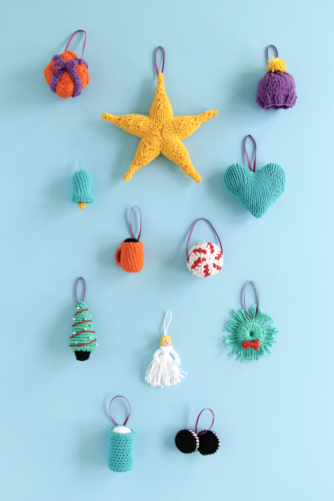 Check out the 12 ornaments of Christmas from Hands Occupied for free knitting and crochet patterns, yarn craft tutorials and clever holiday inspiration!