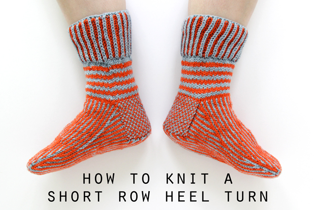 Learn how to knit a short row heel turn to master cuff down socks. Click through for the video tutorial.