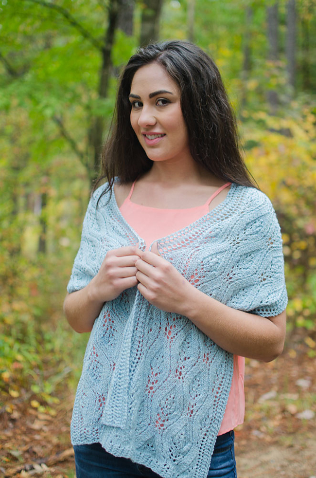 Leucadia is a new knitting pattern from designer Heidi Gustad, featuring undulating lace bordered with eyelets for a lightweight, elegant and adaptable wrap. Pattern is available as a Ravelry download, click through for the link.