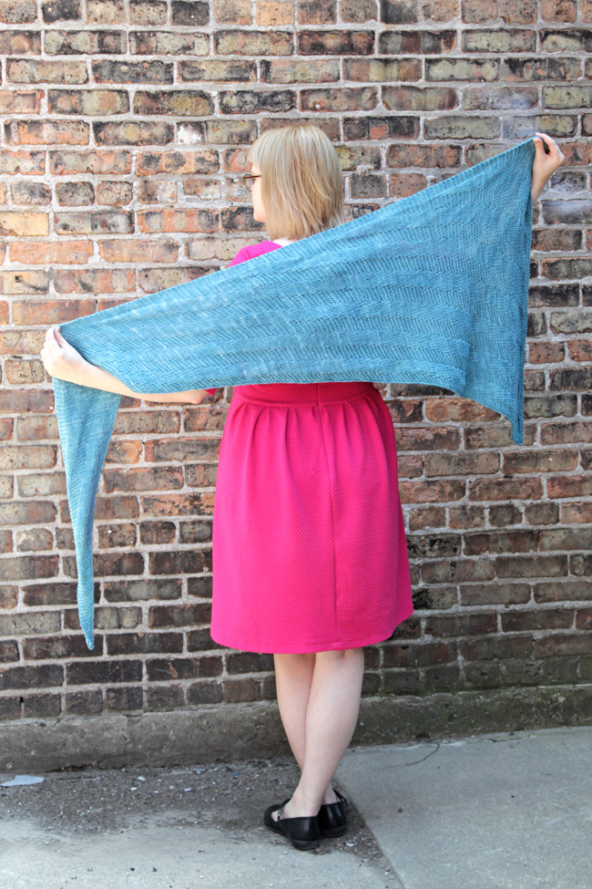 The Sixth Degree Shawl by Heidi Gustad is a free pattern designed with American made, ethically-sourced yarn!