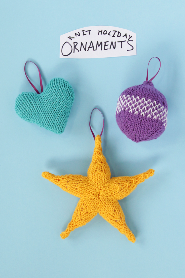 Add some handmade cuteness to your Christmas tree this year - knit up a colorful ornament for your tree with one of these three free patterns.