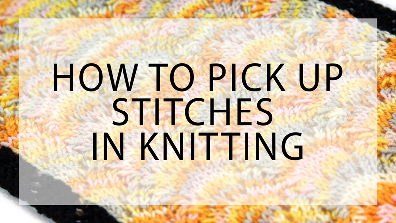 Learn how to pick up stitches in knitting. This easy video tutorial shows you how to pick up and knit stitches in a selvage edge.