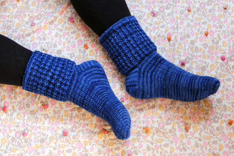 Rick & Roll Socks by Heidi Gustad - Try out this colorful, fun-to-make and beginner-friendly sock knitting pattern!