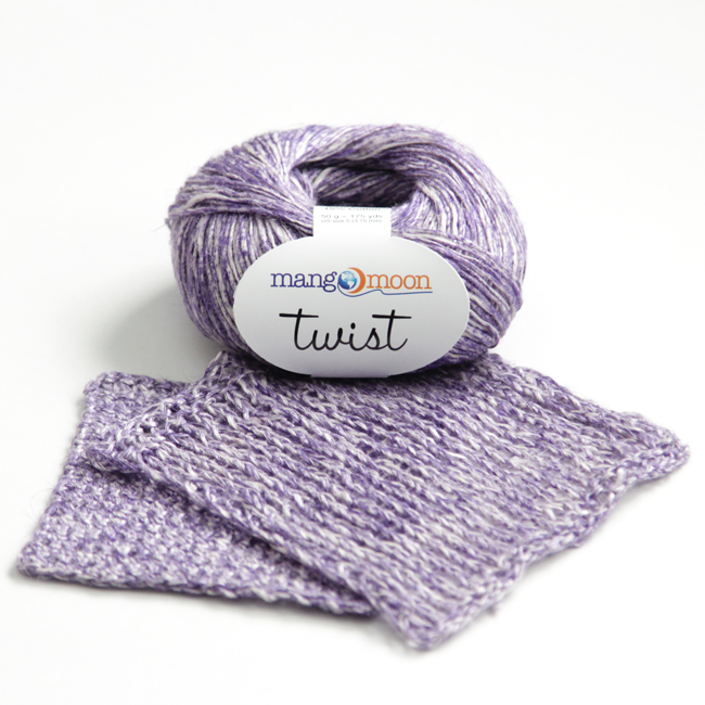 Mango Moon Twist yarn - see how this linen/cotton blend yarn knits and crochets up, and enter to win a skein!