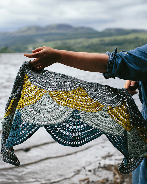 Lake of Menteith Shawl by Kat Goldin