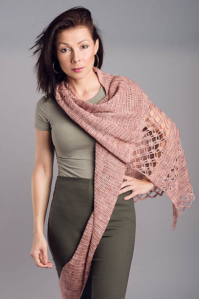 Rose Garden Asymmetric Shawl by Kristina Smiley