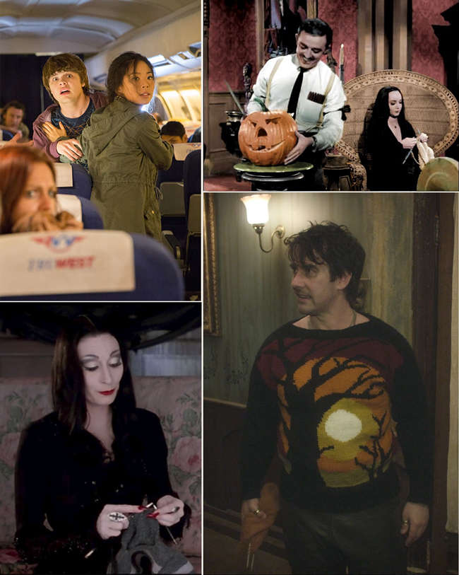 Knitflix for Halloween - some of the best spooky shows for marathon knit & crochet sessions, including The Addams Family, What We Do in the Shadows & Fear the Walking Dead!