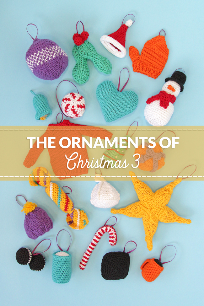 Knit or crochet some adorable ornaments to trim your tree! Get your hands on this collection of 24 knit and crochet patterns for Christmas ornaments. Each ornament doubles as a great gift topper or stocking stuffer!