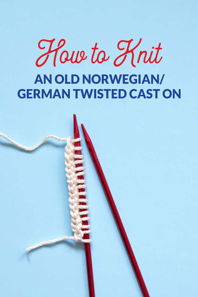 Learn how to cast on your knitting with the German Twisted Cast On, also known as the Old Norwegian Cast On. This is very similar to the Long Tail Cast On, but adds some useful stretch.