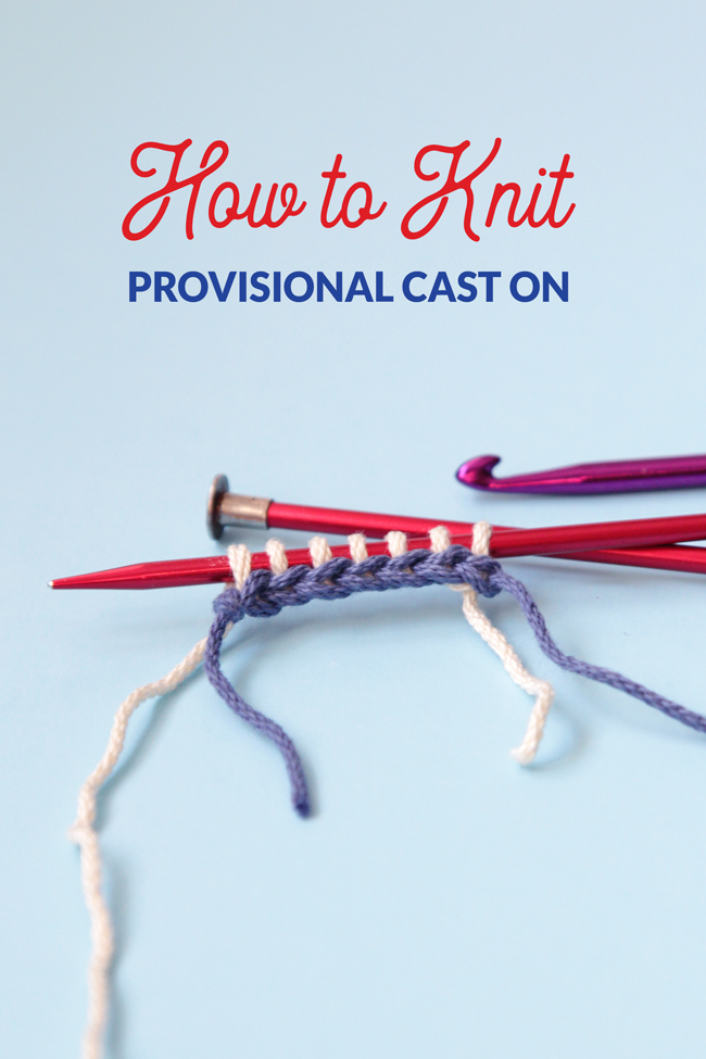 In knitting, a Provisional Cast On lets you access stitches that would otherwise be trapped in the knots of a regular cast on edge. Learn how to do a Provisional Cast On using a scrap yarn method.