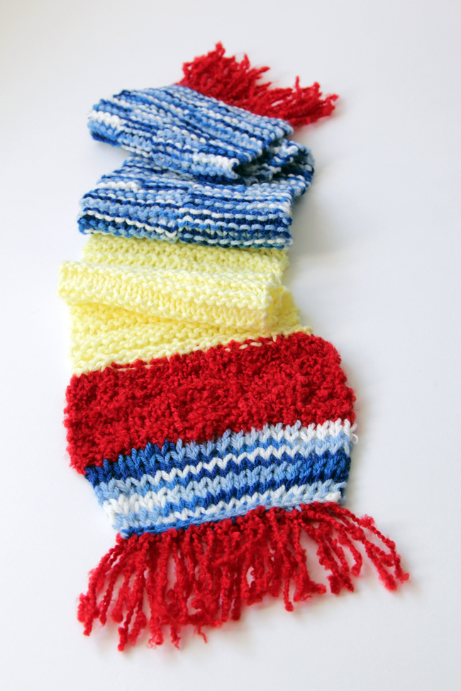 One of knit designer Heidi Gustad's first ever knitting projects.