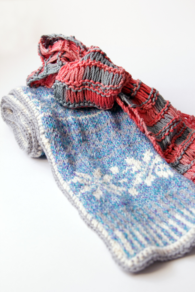 Some of Heidi Gustad's high school knitting projects.