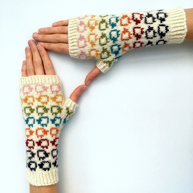 Sheep Shuffle Mitts pattern by Sophie McKane