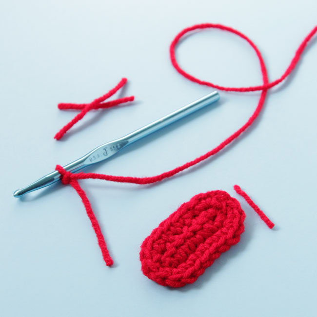 Learn how to start a crochet project with an oval, great for starting baby booties, totes, and more! 