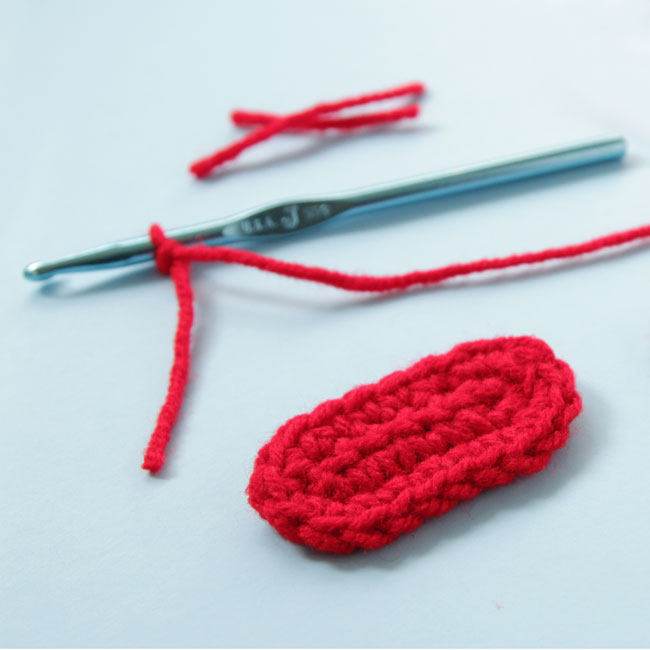 Learn how to start a crochet project with an oval, great for starting baby booties, totes, and more! 